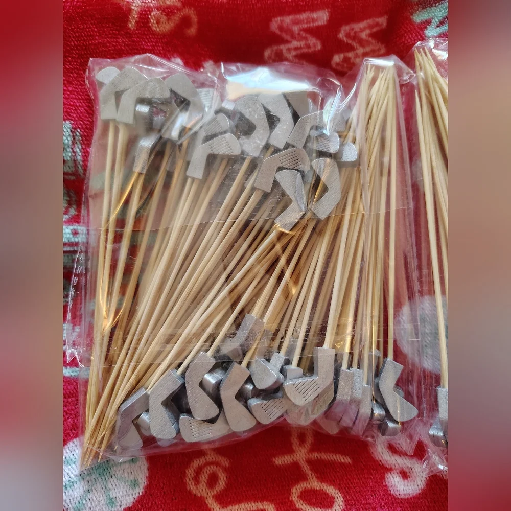 Silver golf club Cocktail Picks